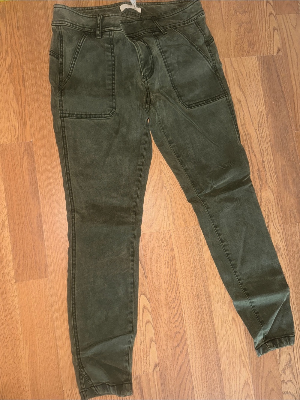 LOFT Olive Green Drawstring Jogger Pants